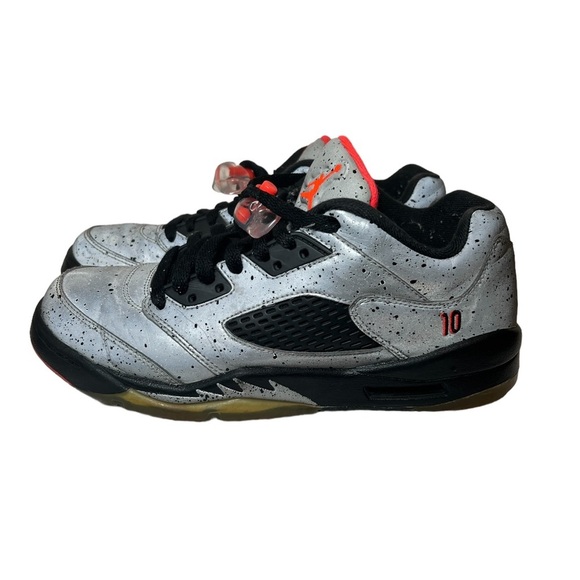 Nike‎ AIR JORDAN Retro 5 Low NEYMAR SILVER INFRARED BLACK 3M 846315-025 SIZE 6 - Picture 5 of 12